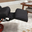 Fauteuil relax Zeleo inclinable dossier haut noir