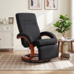 Fauteuil relax Zeleo inclinable dossier haut noir