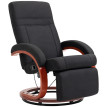 Fauteuil relax Zeleo inclinable dossier haut noir