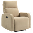 Fauteuil relax Rosin électrique chenille repose pieds appui tête réglable beige