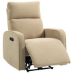 Fauteuil relax Rosin électrique chenille repose pieds appui tête réglable beige