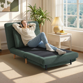 Falet fauteuil lit 3 en 1 dossier réglable vert foncé