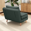 Falet fauteuil lit 3 en 1 dossier réglable vert foncé