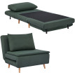 Falet fauteuil lit 3 en 1 dossier réglable vert foncé