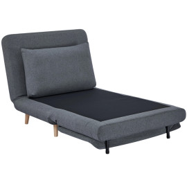 Fauteuil lit Ralria convertible relax dossier réglable gris