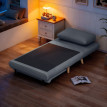 Fauteuil lit Ralria convertible relax dossier réglable gris
