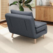 Fauteuil lit Ralria convertible relax dossier réglable gris