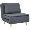 Fauteuil lit Ralria convertible relax dossier réglable gris