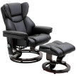 Fauteuil relax Viler massage inclinable repose-pieds noir