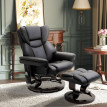 Fauteuil relax Viler massage inclinable repose-pieds noir