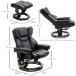 Fauteuil relax Viler massage inclinable repose-pieds noir