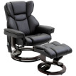 Fauteuil relax Viler massage inclinable repose-pieds noir