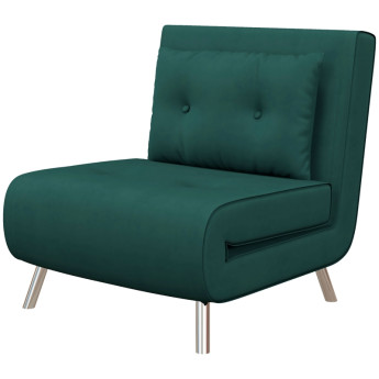 Falria Fauteuil inclinable lit velours vert