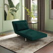 Falria Fauteuil inclinable lit velours vert