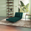 Falria Fauteuil inclinable lit velours vert