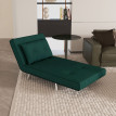 Falria Fauteuil inclinable lit velours vert