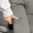 Fauteuil de massage Lumena relaxation vibrante simili cuir gris