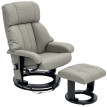 Fauteuil de massage Lumena relaxation vibrante simili cuir gris