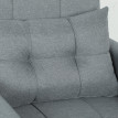 Maron canapé-lit convertible pliable dossier réglable gris