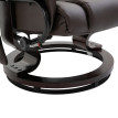 Kerinova Fauteuil relaxant TV massage pivotant simili cuir marron