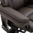 Kerinova Fauteuil relaxant TV massage pivotant simili cuir marron