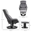 Fauteuil de massage Kalriel relaxant inclinable avec repose-pieds gris