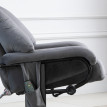 Fauteuil de massage Kalriel relaxant inclinable avec repose-pieds gris
