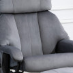 Fauteuil de massage Kalriel relaxant inclinable avec repose-pieds gris