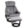 Fauteuil de massage Kalriel relaxant inclinable avec repose-pieds gris