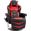 Fauteuil gaming Aurrio massage inclinable repose pieds rouge