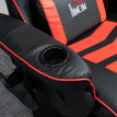Fauteuil gaming Aurrio massage inclinable repose pieds rouge
