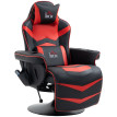 Fauteuil gaming Aurrio massage inclinable repose pieds rouge