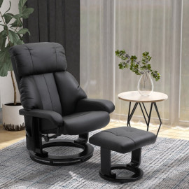 Fauteuil Talarara massage inclinable relaxation noir