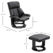 Fauteuil Talarara massage inclinable relaxation noir
