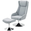 Fauteuil relaxant pivotant Florvival avec repose pieds gris