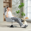 Fauteuil relaxant pivotant Florvival avec repose pieds gris