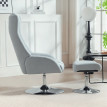 Fauteuil relaxant pivotant Florvival avec repose pieds gris