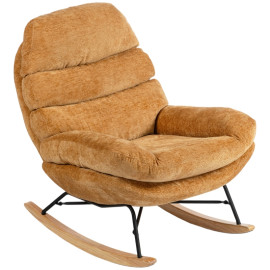 Fauteuil à bascule Perolys rembourré acier bois jaune