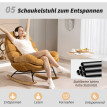 Fauteuil à bascule Perolys rembourré acier bois jaune
