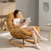 Fauteuil à bascule Perolys rembourré acier bois jaune