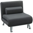 Taleot Fauteuil lit 3 en 1 dossier réglable velours gris foncé