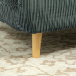 Fauteuil convertible Rosia lit d'appoint velours côtelé vert