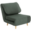 Fauteuil convertible Rosia lit d'appoint velours côtelé vert
