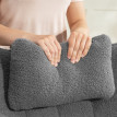 Fauteuil Solvea à bascule avec repose pieds molleton doux Gris foncé