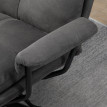 Fauteuil relaxant Velea repose pieds inclinable microfibre gris foncé
