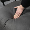 Fauteuil relaxant Velea repose pieds inclinable microfibre gris foncé