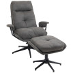 Fauteuil relaxant Velea repose pieds inclinable microfibre gris foncé