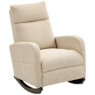 Solial fauteuil à bascule en velours côtelé beige