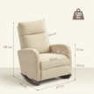 Solial fauteuil à bascule en velours côtelé beige