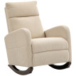 Solial fauteuil à bascule en velours côtelé beige